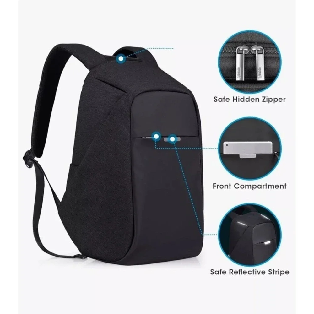 NEW - Oscaurt Modern Laptop Tech EDC Backpack Anti-theft Waterproof USB Charging